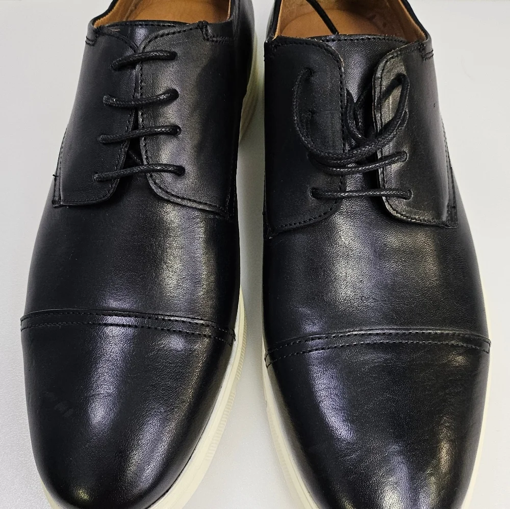 Drivers Club USA Genuine Moccasins Oxford‎ Sneakers Black Leather  642031 Mens 7